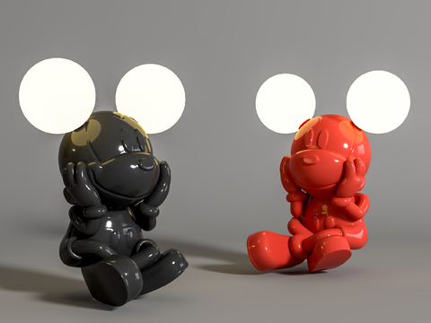  卡通台灯 米老鼠台灯3d模型 