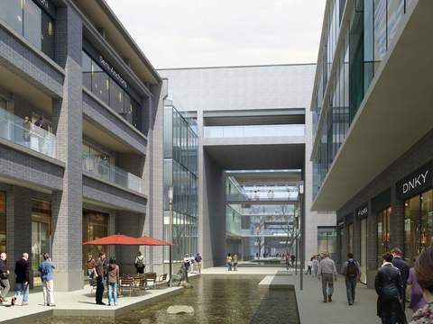  现代商业楼中庭psd 