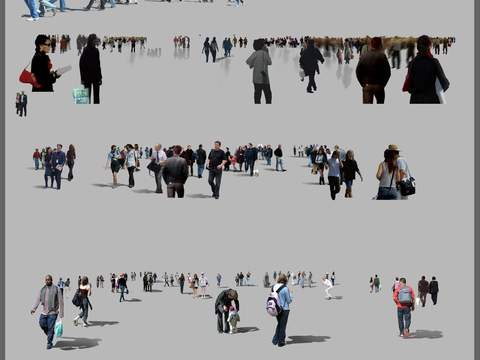  现代休闲人物psd 