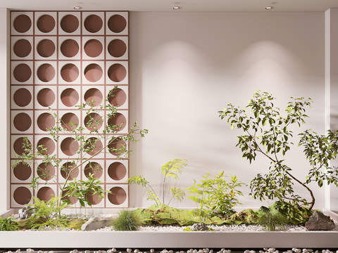  现代苔藓植物小品3d模型 