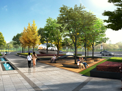  口袋公园 景观公园 街心公园psd 