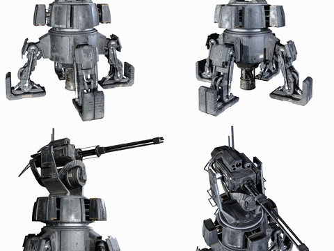  现代机器人机甲3d模型 