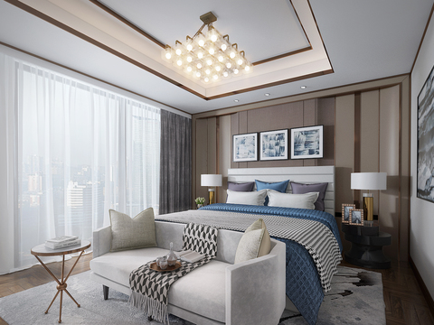  LSDCASA葛亚曦设计 现代卧室3d模型 