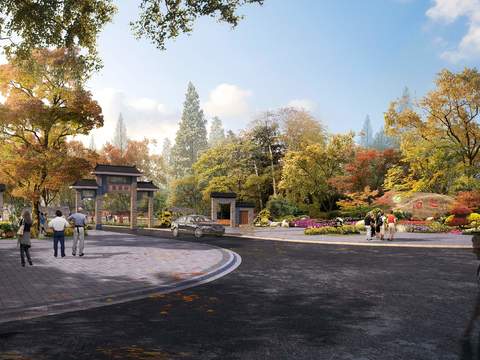  现代生态未来新农村景观psd 