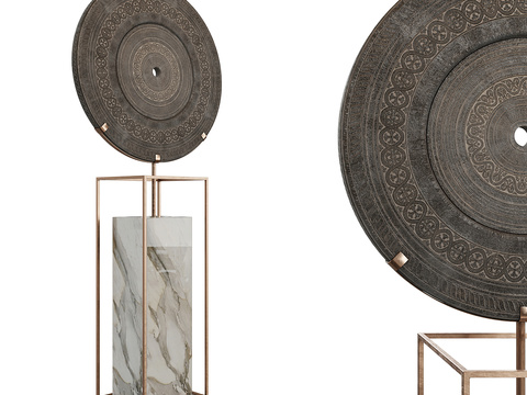  新中式摆件 艺术装置3d模型 