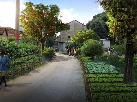  现代农村道路桥梁psd 