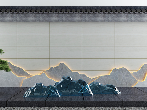  水景小品 喷泉水池3d模型 