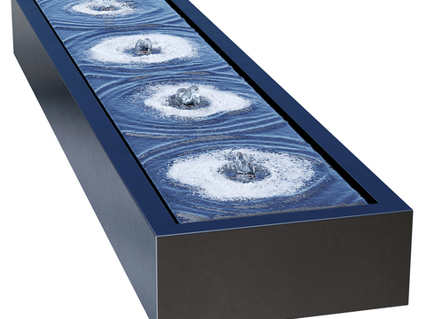  庭院水景 喷泉流水3d模型 