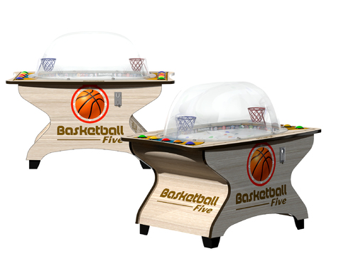  现代篮球游戏机游乐设备3d模型 