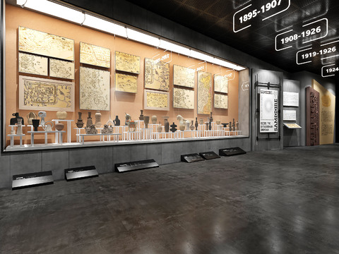  现代历史古董博物馆3d模型 