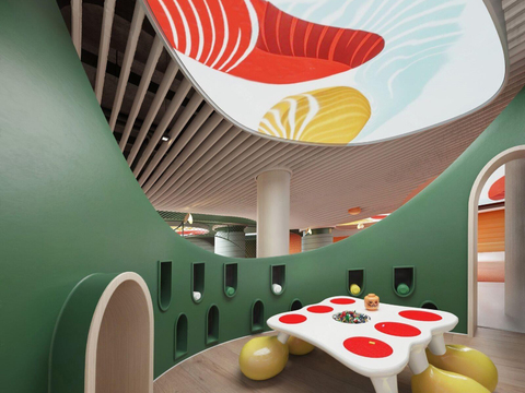  现代儿童娱乐室3d模型 