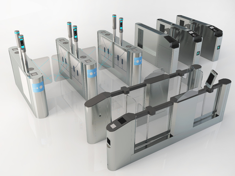  现代安检闸机3d模型 