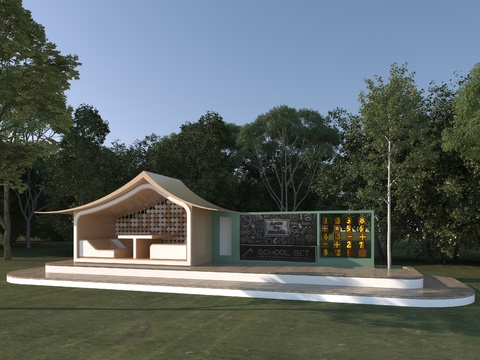  儿童廊架 游乐器械3d模型 