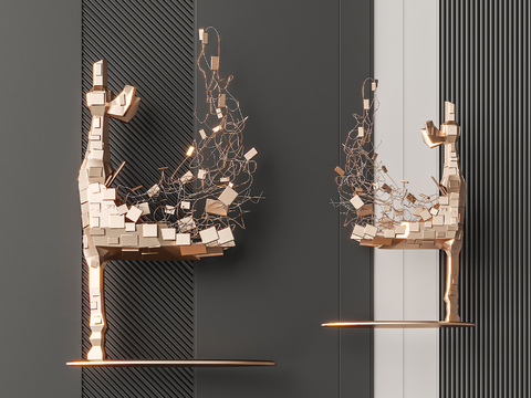  抽象雕塑 艺术装置3d模型 