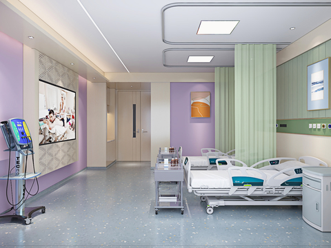  医院病房3d模型 