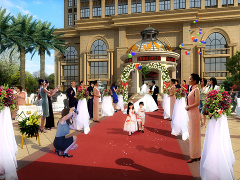  欧式婚礼场景psd 