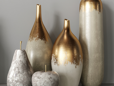  陶瓷 陶罐 花瓶 陶艺 器皿3d模型 