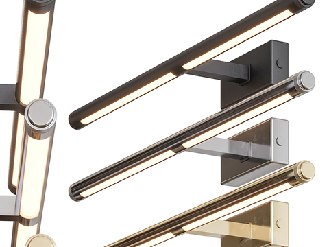  Bonaldo 现代条形金属壁灯3d模型 