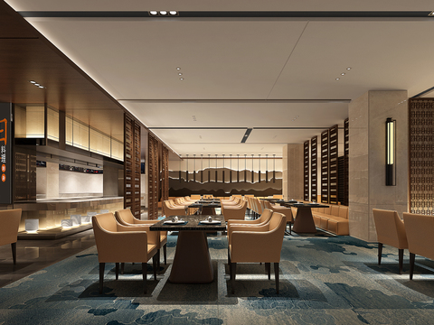  现代日本料理店3d模型 