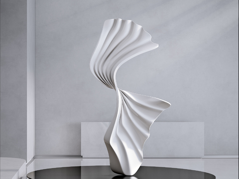  飘带雕塑 艺术装置3d模型 