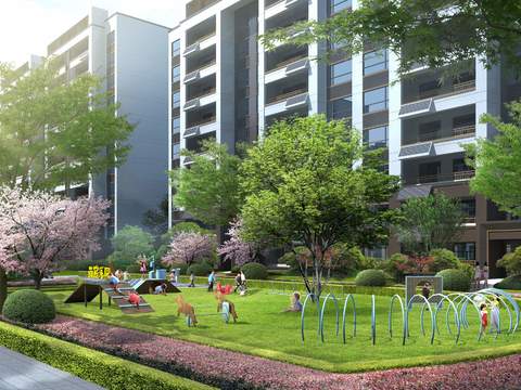  小区儿童乐园psd 