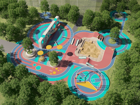  儿童乐园 口袋公园3d模型 