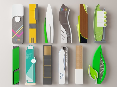  商业广场地标 指示牌 导视牌3d模型 