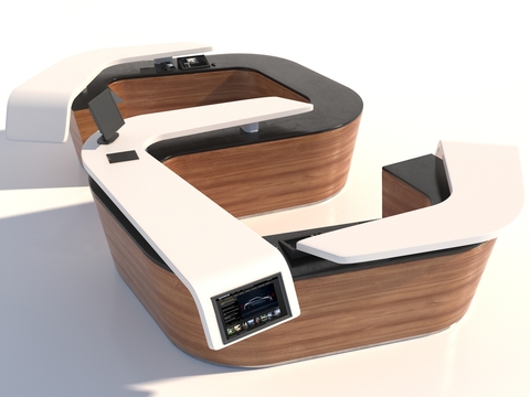  接待台 服务台 咨询台3d模型 