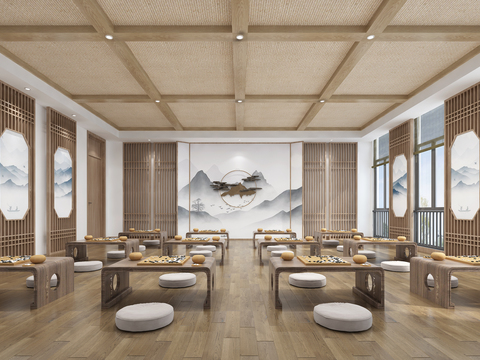  围棋室 培训机构3d模型 