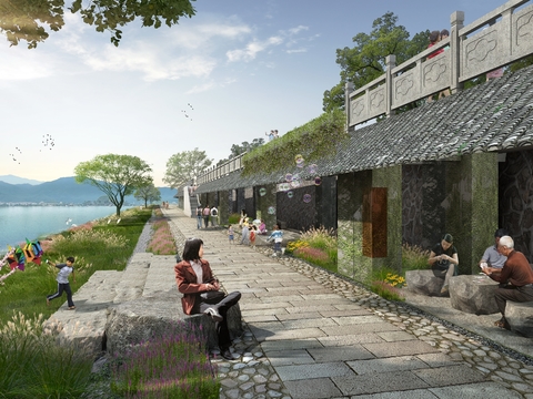  滨河道路 湿地公园PSD 