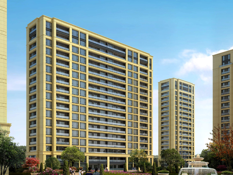  欧式住宅景观psd 