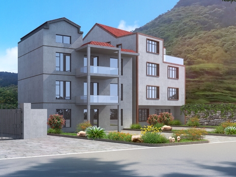  美丽乡村 自建房psd 