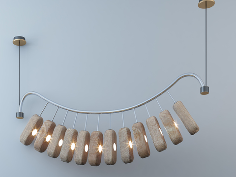 现代创意金属吊灯3d模型