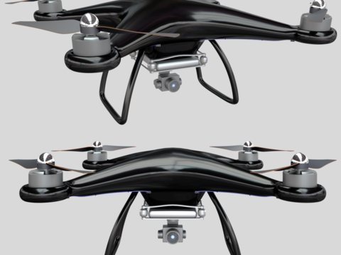  现代无人机3d模型 