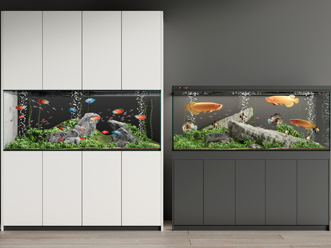  鱼缸 水族3d模型 