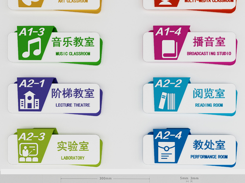  教室门牌 标识 广告牌3d模型 