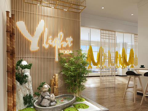  新中式瑜伽馆3d模型 