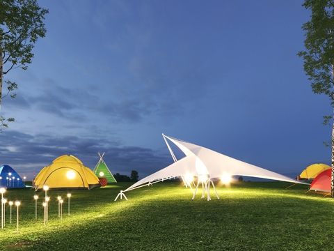  户外露营 帐篷 张拉膜3d模型 