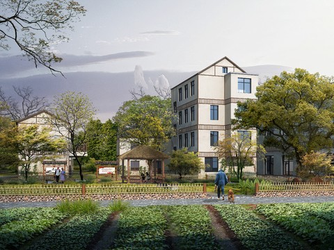  现代菜地园林景观psd 