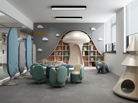  现代儿童娱乐室3d模型 