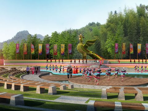  现代少数民族表演psd 