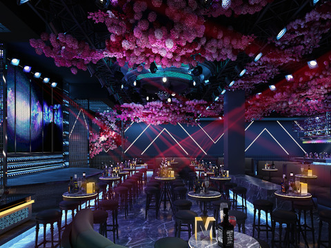  现代酒吧3d模型 