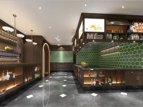  美式清吧酒吧3d模型 