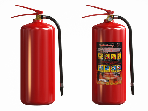  灭火器 消防器材3d模型 