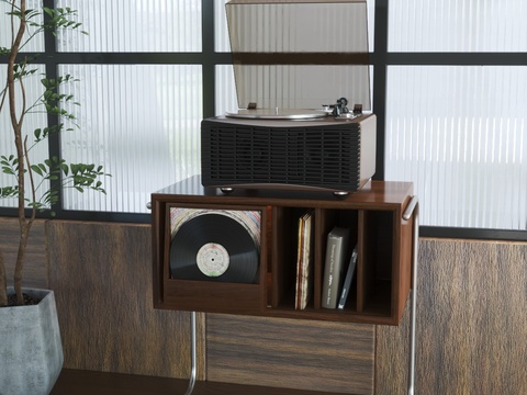  黑胶唱片机 留声机3d模型 