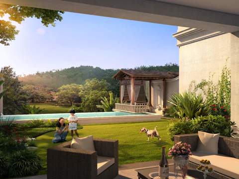  欧式别墅景观psd 