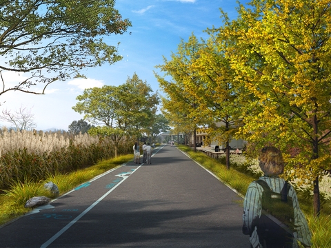  现代道路桥梁psd 
