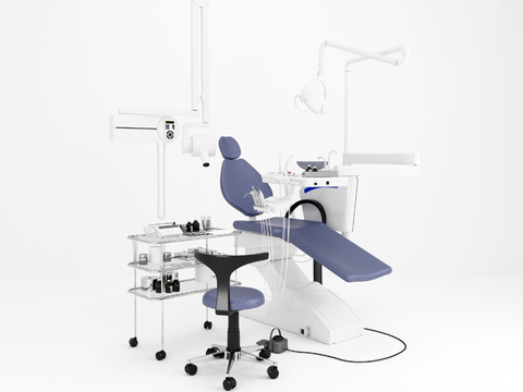  现代医院牙科诊疗椅3d模型 