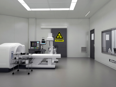  现代医院CT室3d模型 