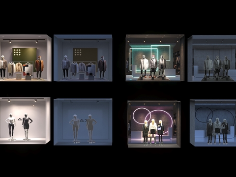  商业EXR橱窗3d模型 